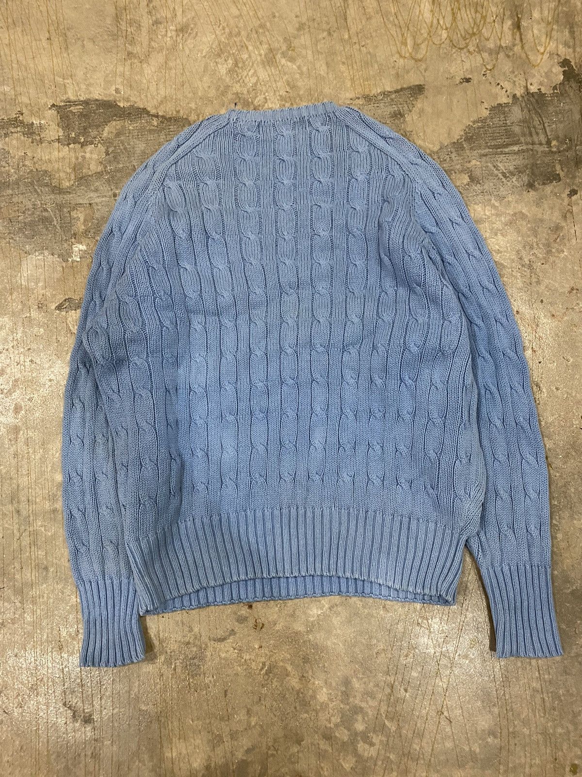 Polo Ralph Lauren 1980s Golf Crest Cross cable knit Size US M / EU 48-50 / 2 - 6 Thumbnail