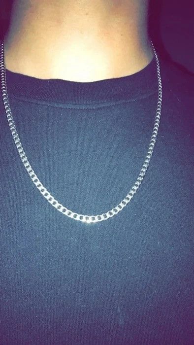 Jewelry White Gold Chain Necklaces (PVD) Size ONE SIZE - 3 Thumbnail