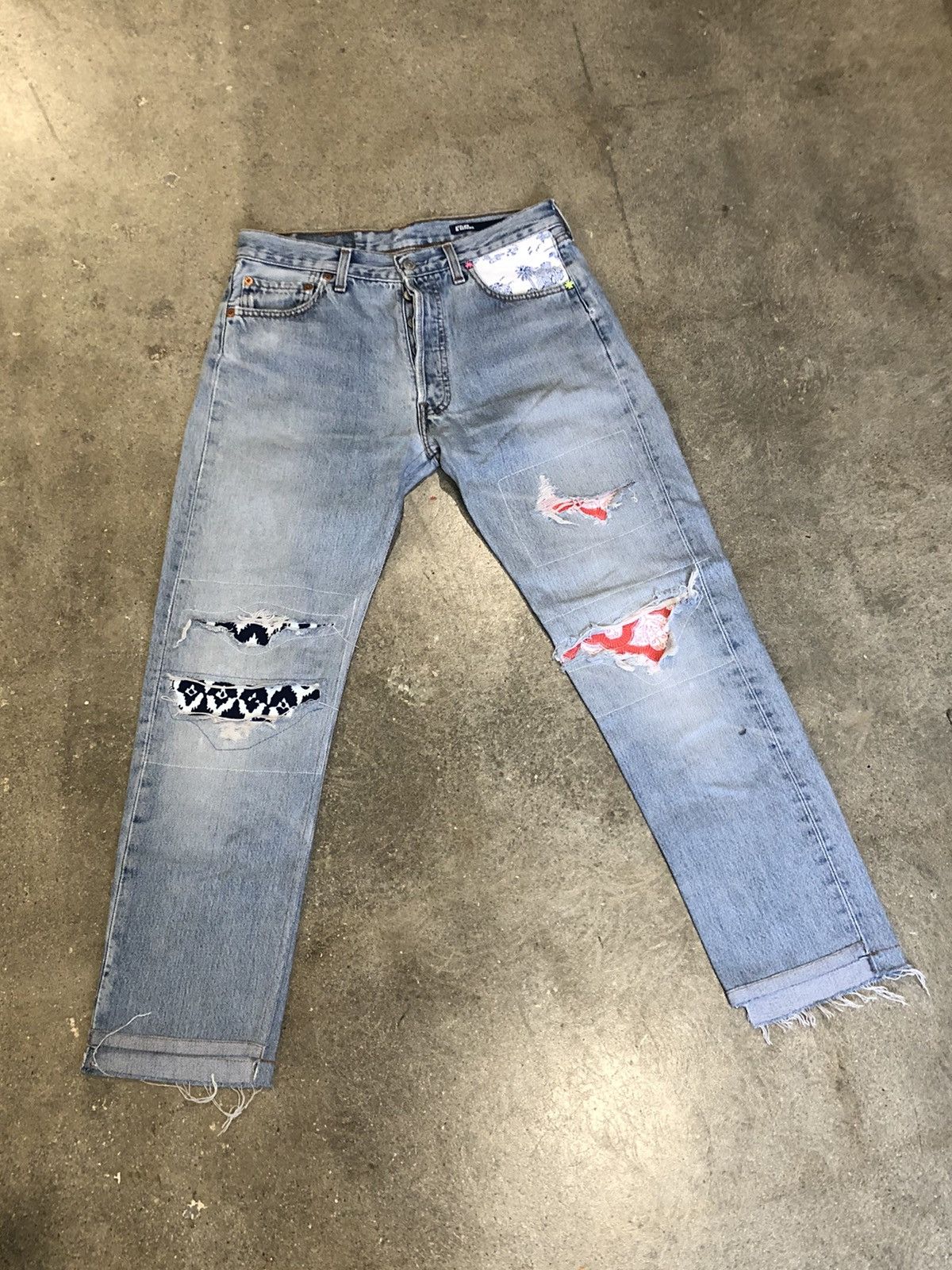 Atelier & Repairs Vintage Levis 501 Patchwork Denim | Grailed