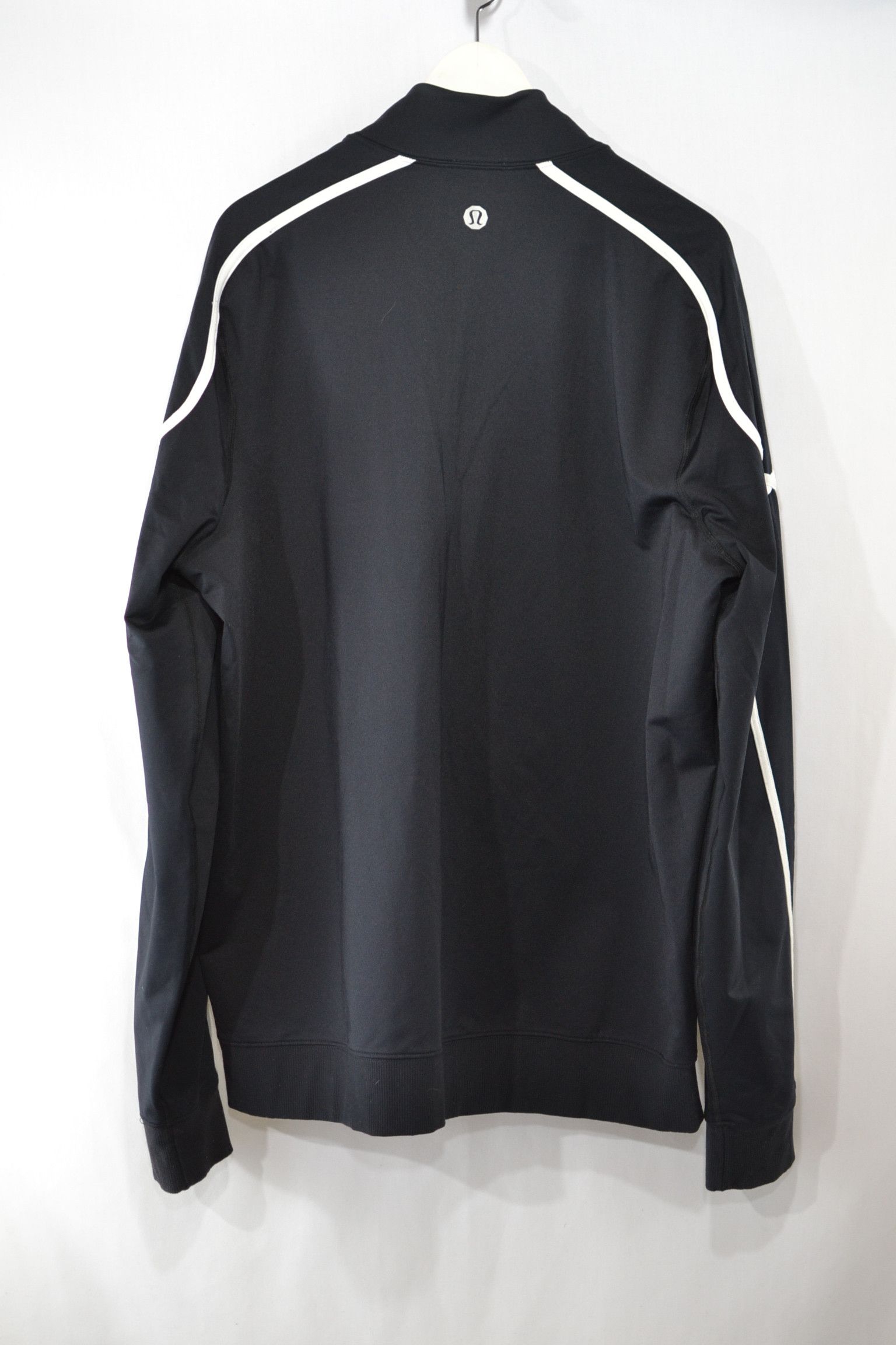 Lululemon Black White Decal Stripe Warm Up Track Jacket sz XL Size US XL / EU 56 / 4 - 6 Thumbnail