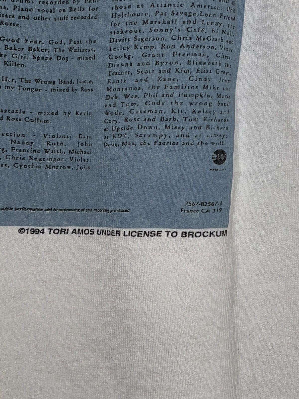 Brockum 1994 Tori Amos Under The Pink Brockum Tee Size US XL / EU 56 / 4 - 7 Thumbnail