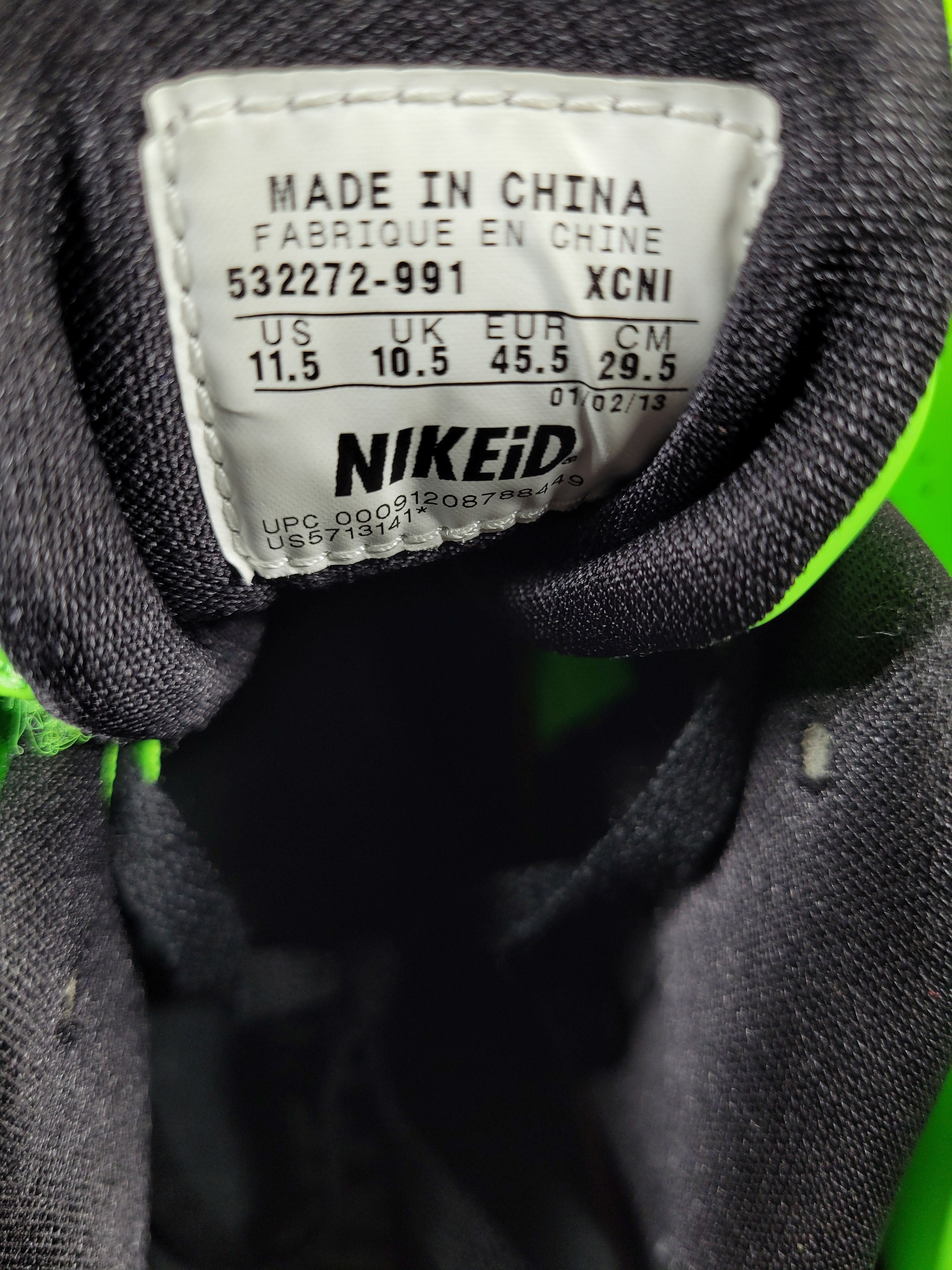 Nike Nike KD iv 4 Nike ID sz 11.5 black Volt grinch Size US 11.5 / EU 44-45 - 3 Thumbnail