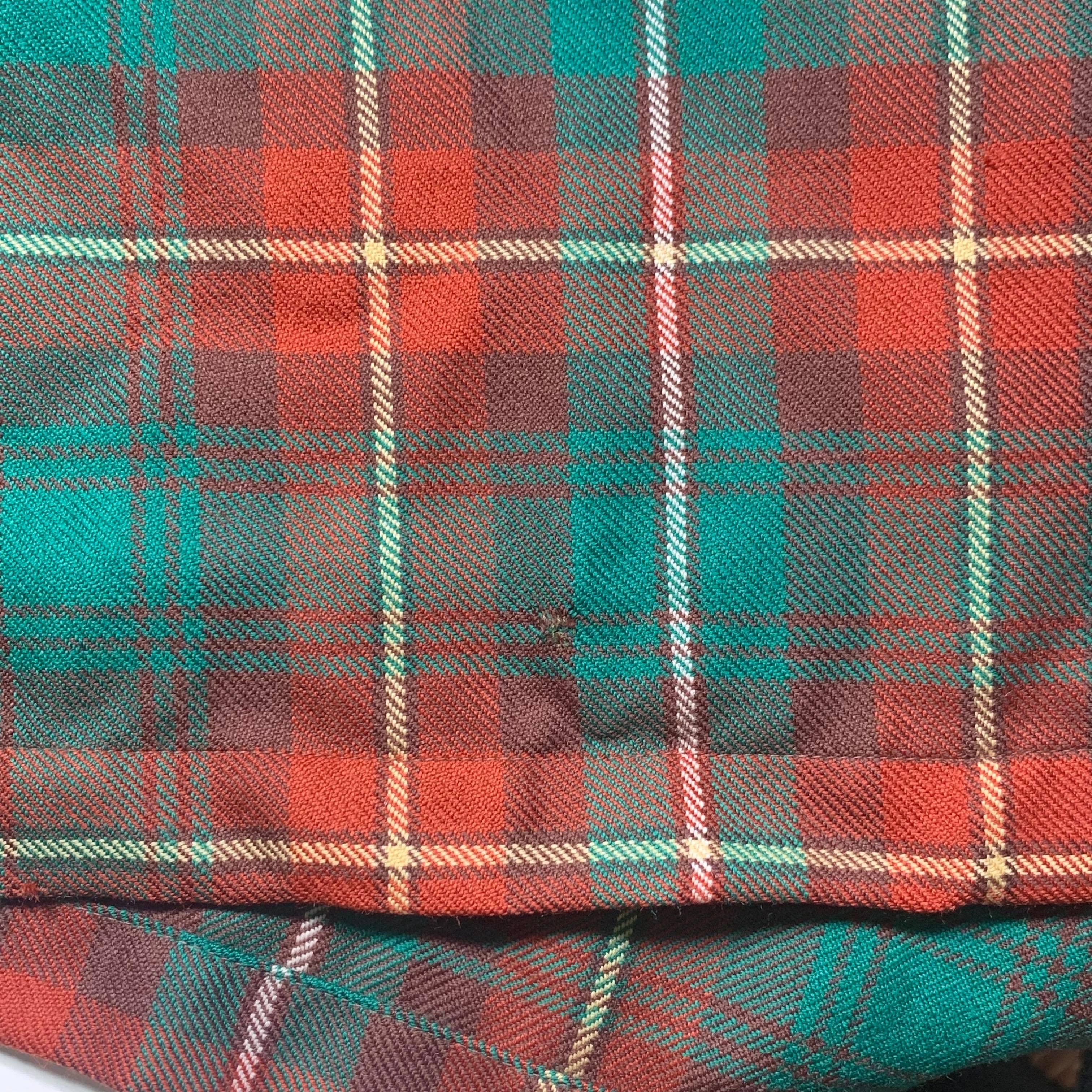 Ralph Lauren RRL Red and Green Camp Collar 100% Wool Flannel Size US XL / EU 56 / 4 - 5 Thumbnail