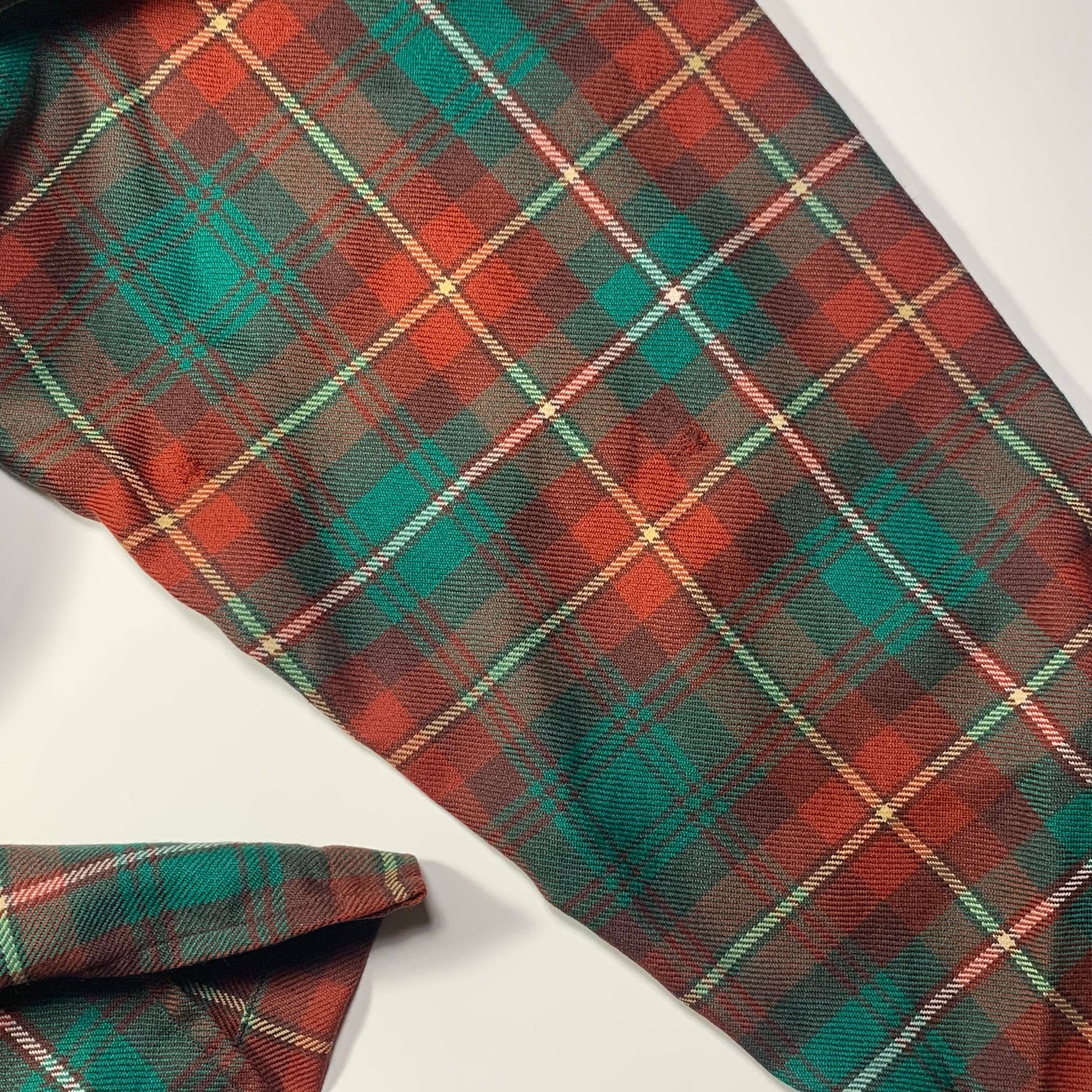 Ralph Lauren RRL Red and Green Camp Collar 100% Wool Flannel Size US XL / EU 56 / 4 - 6 Thumbnail