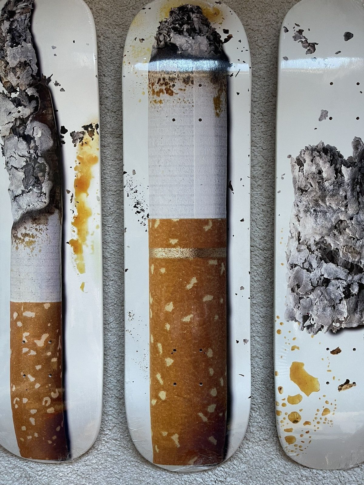 Supreme Urs Fischer Skateboard デッキ Supreme Urs Fischer Baked & Fried & Toasted Skateboard Deck set of