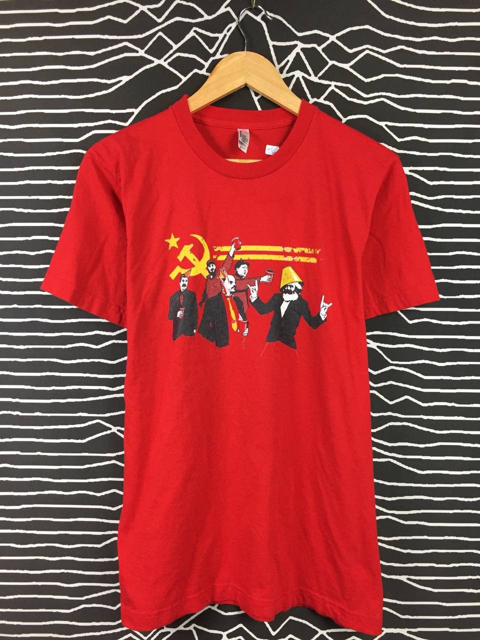 American Apparel Communist Karl Marx Lenin Stallin Castro Zedong Graphic Tee Size US L / EU 52-54 / 3 - 2 Thumbnail