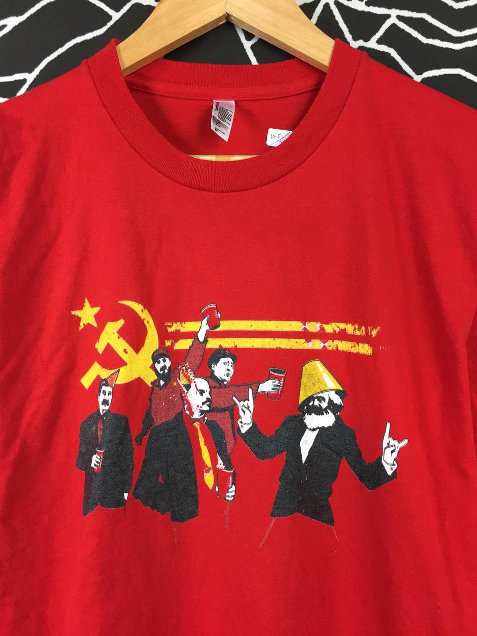 American Apparel Communist Karl Marx Lenin Stallin Castro Zedong Graphic Tee Size US L / EU 52-54 / 3 - 3 Thumbnail