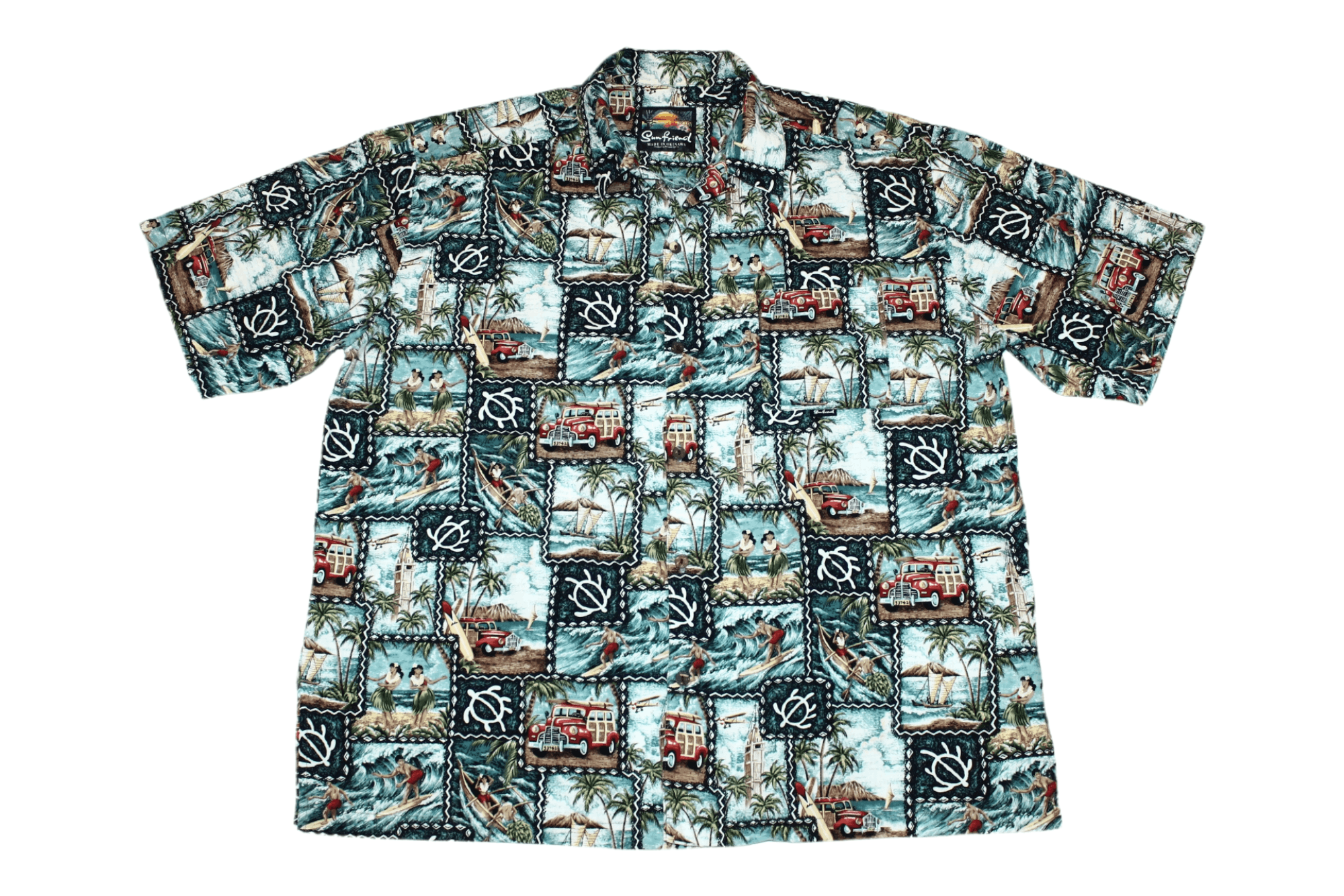 Japanese Brand Vtg Sun Friend by Mitsuko Oshiro Hawaiian Shirt Size US XL / EU 56 / 4 - 1 Thumbnail