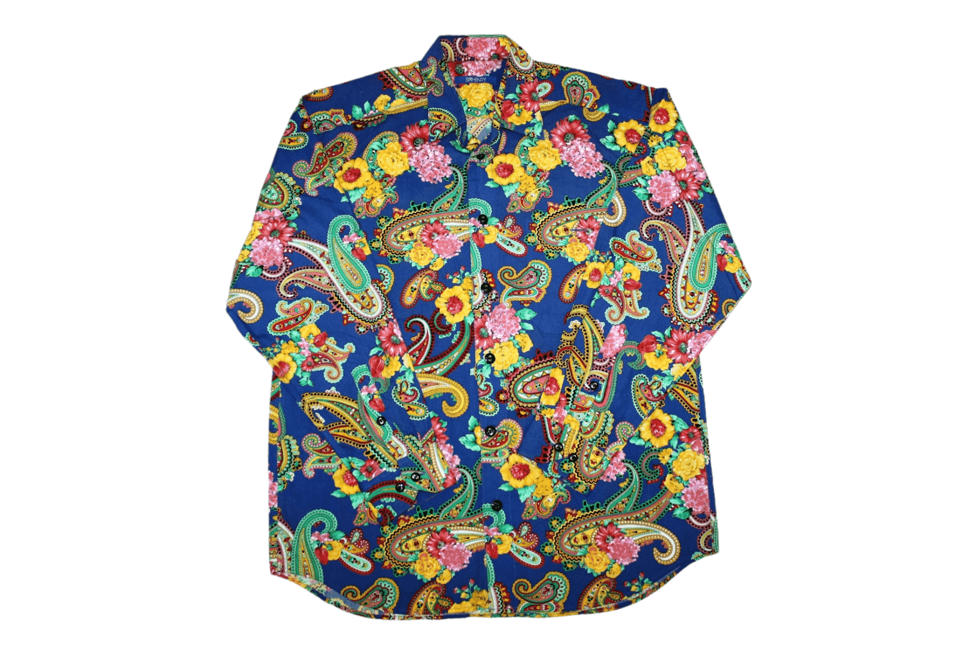 Japanese Brand RARE VTG💥 Sir Henry Baroque Paisley Floral Art Oxford Shirt Size US XL / EU 56 / 4 - 1 Preview