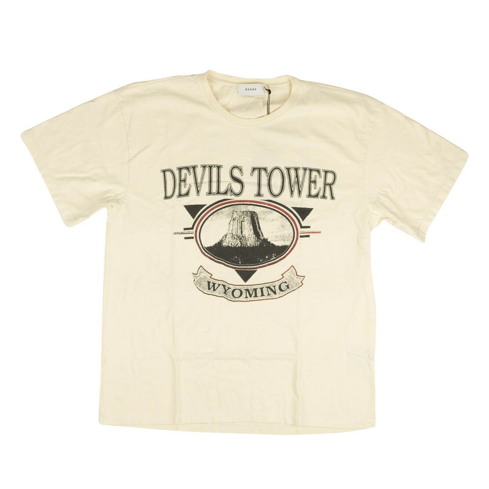 Rhude White Devil's Tower Short Sleeve T-Shirt Size XS | Grailed