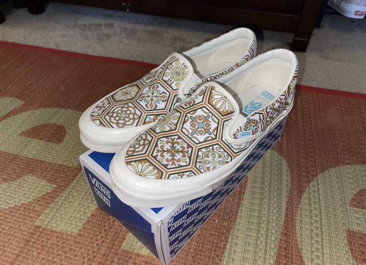 Kith × Vans Kith X Vans Slip On Moroccan Tile Orange True 