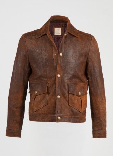 Billy Reid DUNNAVANT BLISTERED LEATHER JACKET Grailed