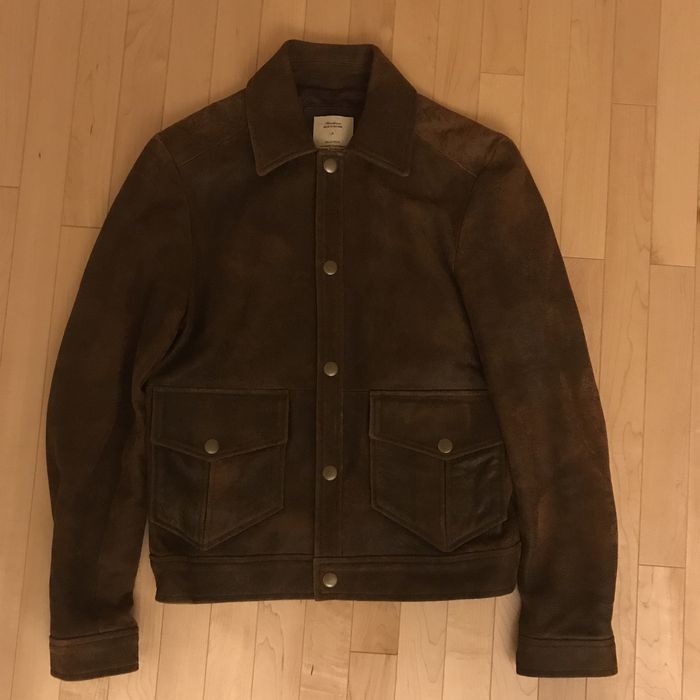 Billy Reid DUNNAVANT BLISTERED LEATHER JACKET Grailed