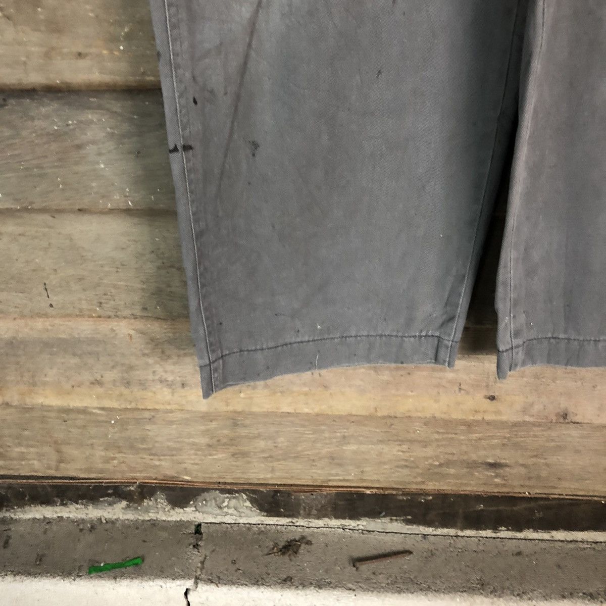 Japanese Brand Grey Oil Stains Cargo Multipocket Pants #881 Size US 27 - 8 Thumbnail