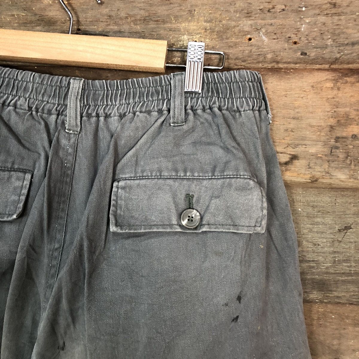 Japanese Brand Grey Oil Stains Cargo Multipocket Pants #881 Size US 27 - 18 Thumbnail