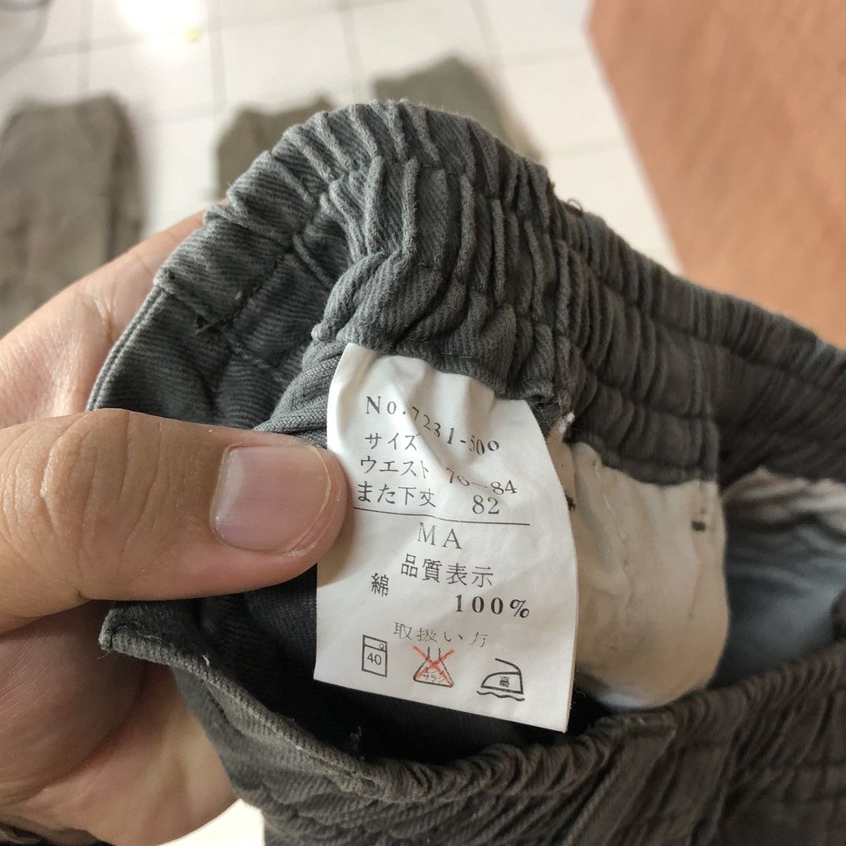 Japanese Brand Grey Oil Stains Cargo Multipocket Pants #881 Size US 27 - 20 Thumbnail