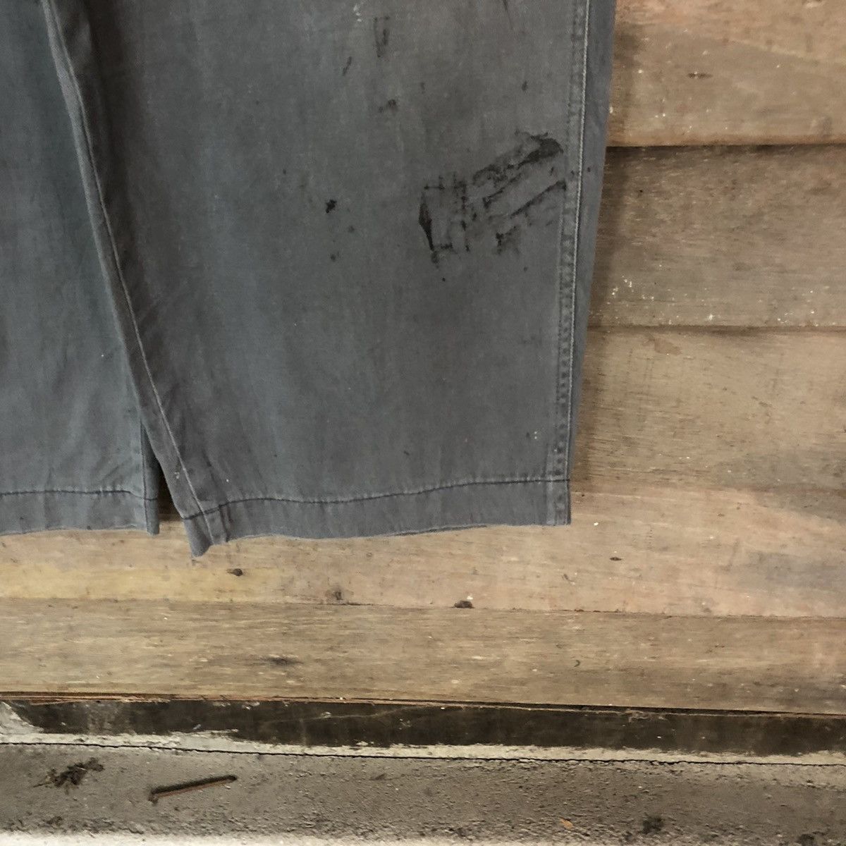 Japanese Brand Grey Oil Stains Cargo Multipocket Pants #881 Size US 27 - 9 Thumbnail