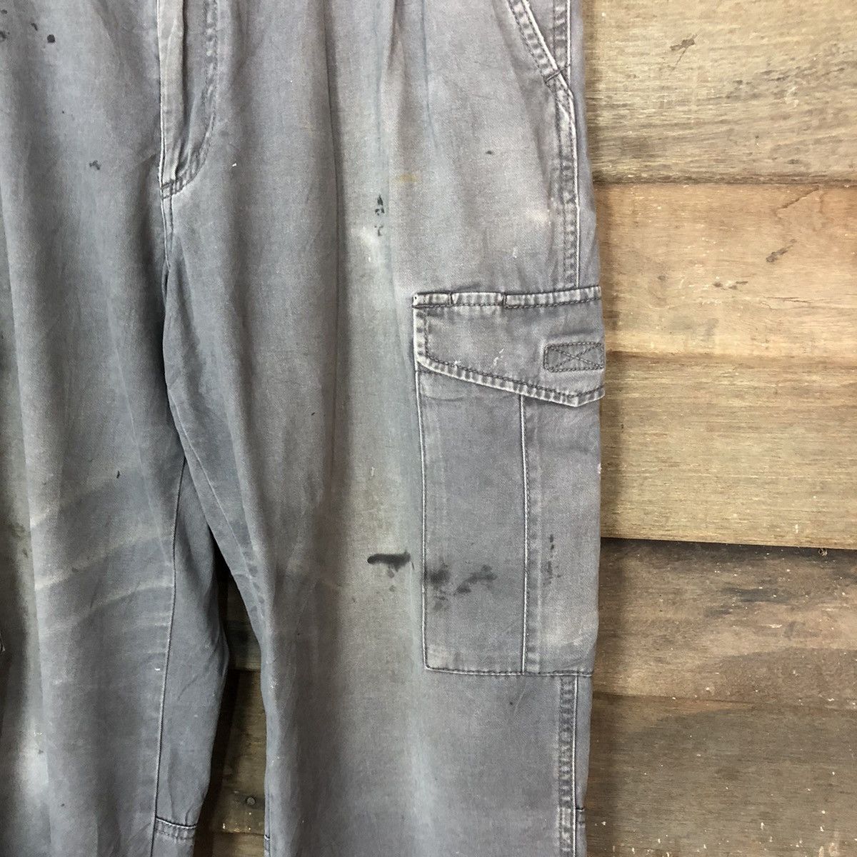 Japanese Brand N Evolutions Grey Cargo Multipocket Pants #885 Size US 31 - 5 Thumbnail