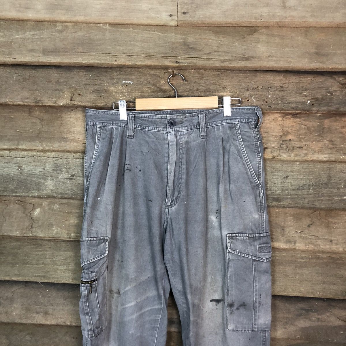 Japanese Brand N Evolutions Grey Cargo Multipocket Pants #885 Size US 31 - 2 Thumbnail