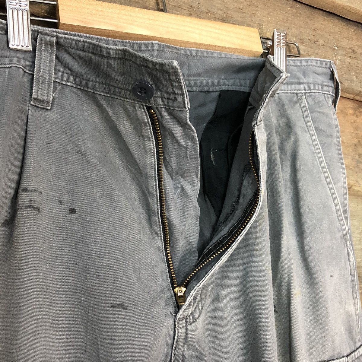 Japanese Brand N Evolutions Grey Cargo Multipocket Pants #885 Size US 31 - 10 Thumbnail