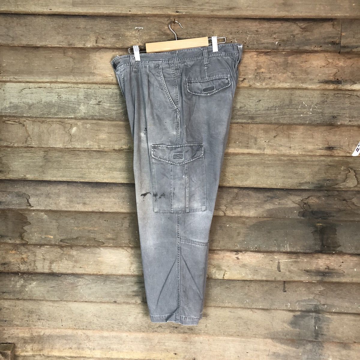 Japanese Brand N Evolutions Grey Cargo Multipocket Pants #885 Size US 31 - 20 Thumbnail