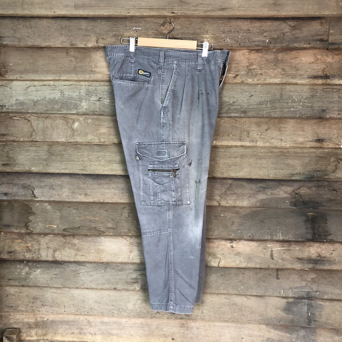 Japanese Brand N Evolutions Grey Cargo Multipocket Pants #885 Size US 31 - 18 Thumbnail