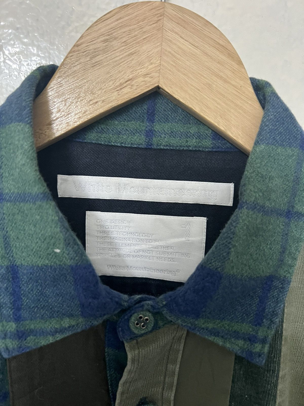 White Mountaineering Rare White Mountaineering Patchwork Flannel/Shirt Size US S / EU 44-46 / 1 - 3 Thumbnail