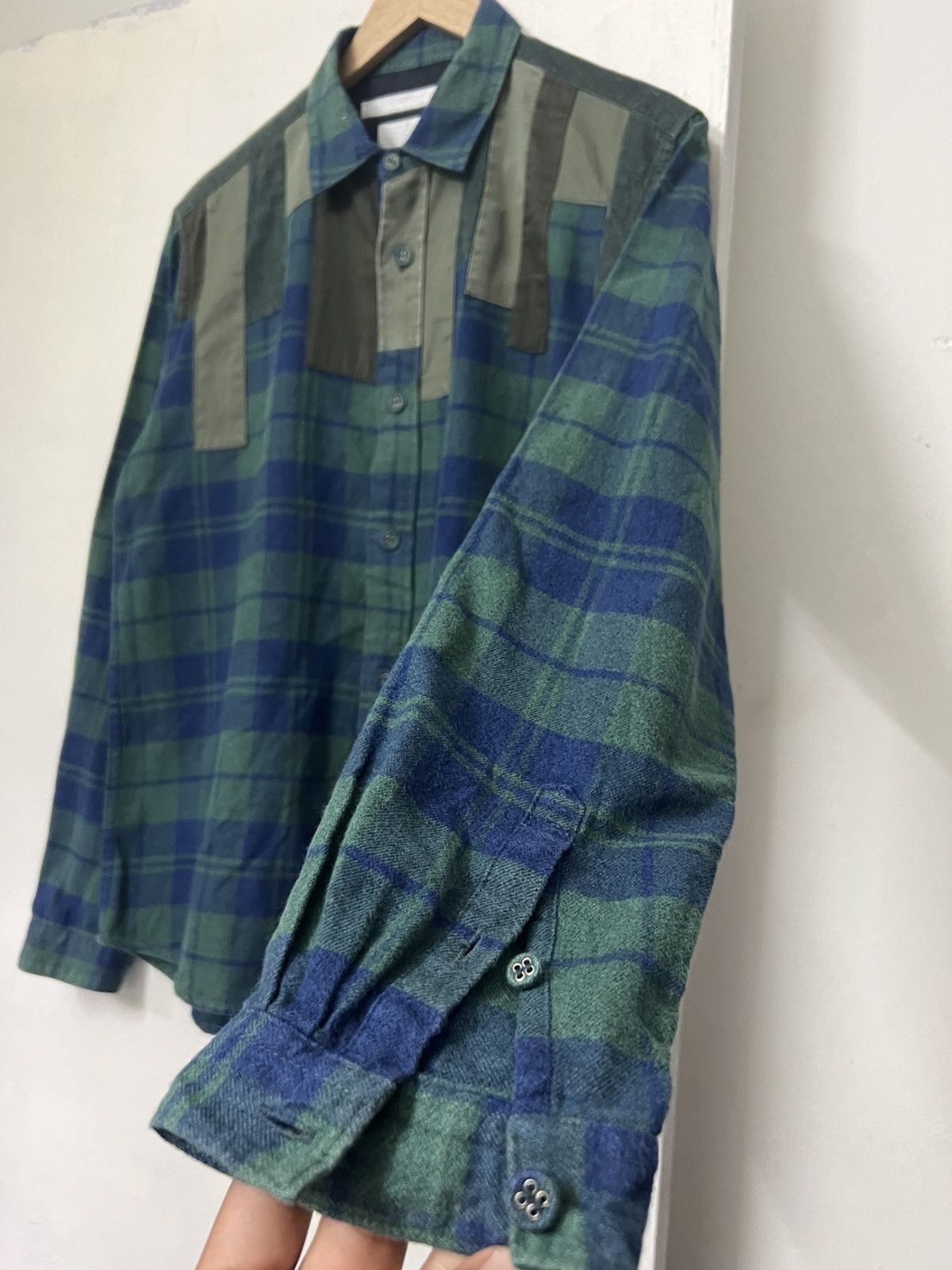 White Mountaineering Rare White Mountaineering Patchwork Flannel/Shirt Size US S / EU 44-46 / 1 - 4 Thumbnail