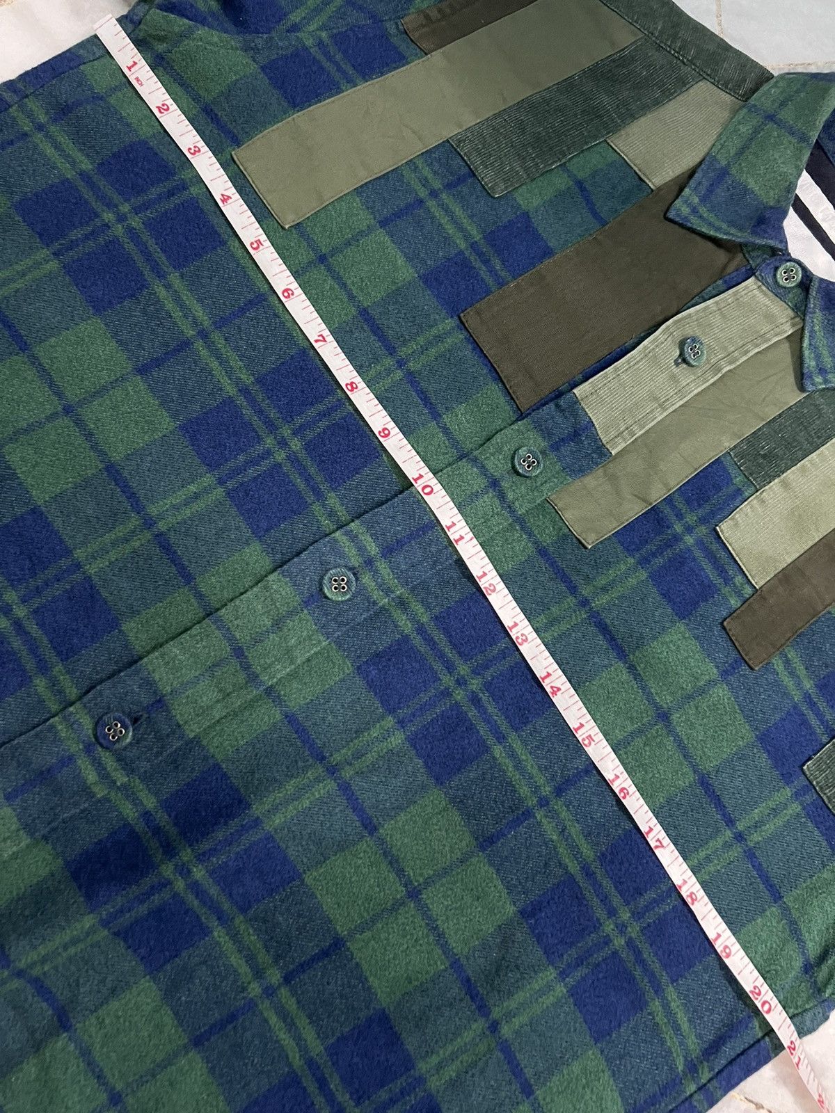 White Mountaineering Rare White Mountaineering Patchwork Flannel/Shirt Size US S / EU 44-46 / 1 - 8 Thumbnail
