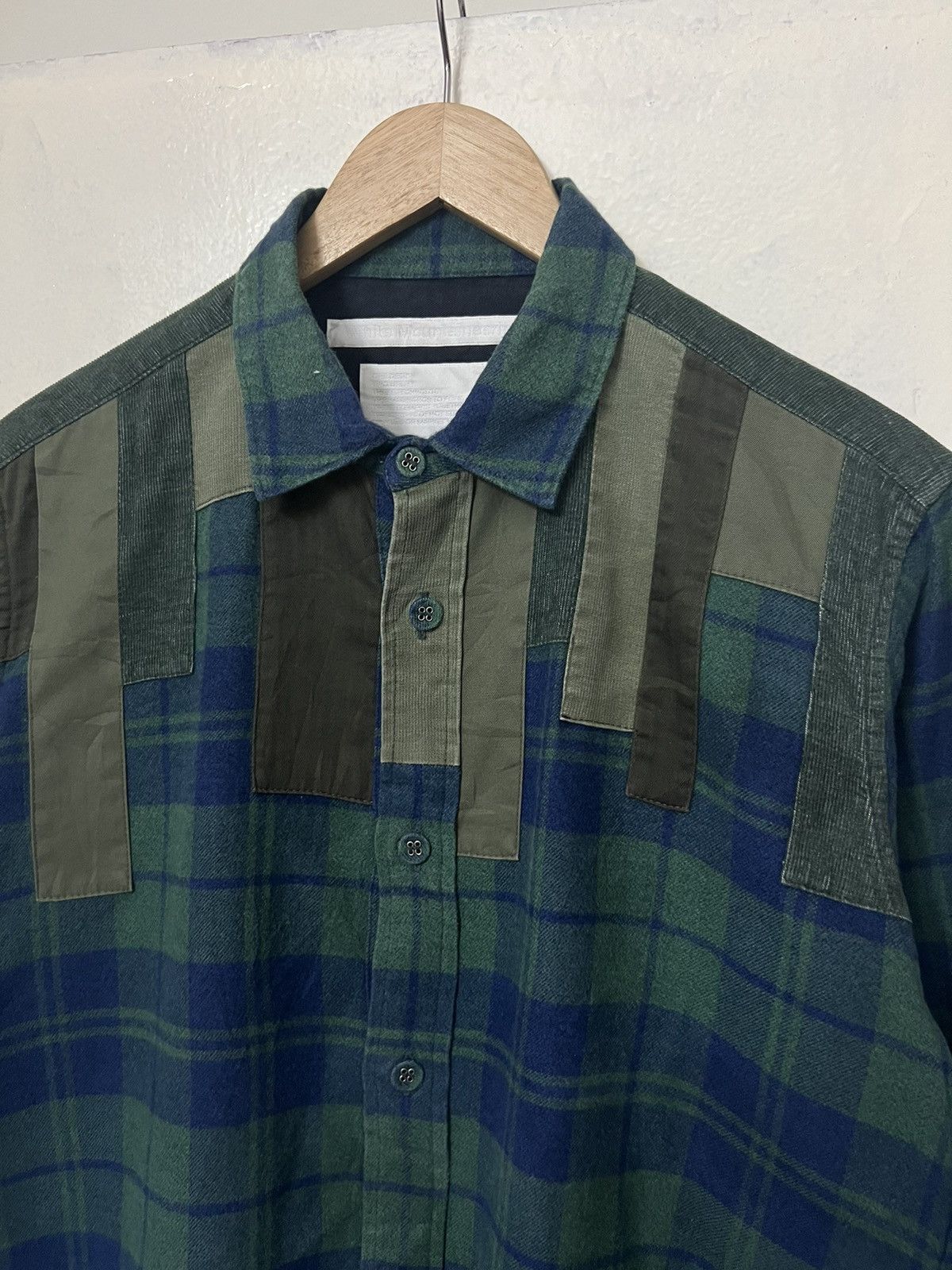 White Mountaineering Rare White Mountaineering Patchwork Flannel/Shirt Size US S / EU 44-46 / 1 - 2 Thumbnail