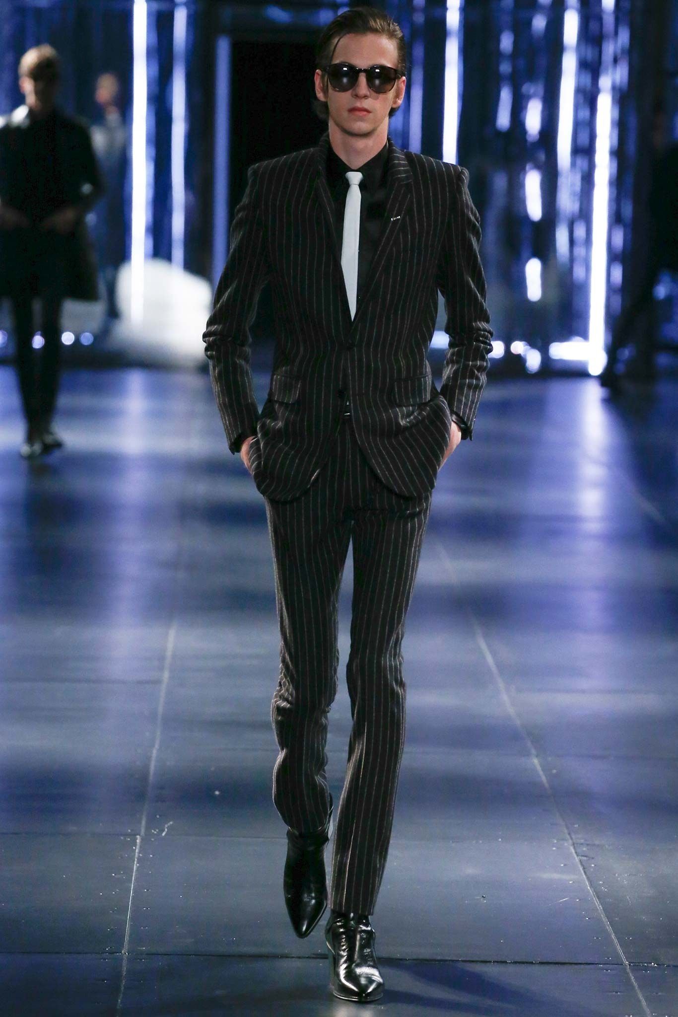 Hedi Slimane × Saint Laurent Paris FW15 Runway Chalk Stripe Jacket 46 Size 46R - 10 Thumbnail