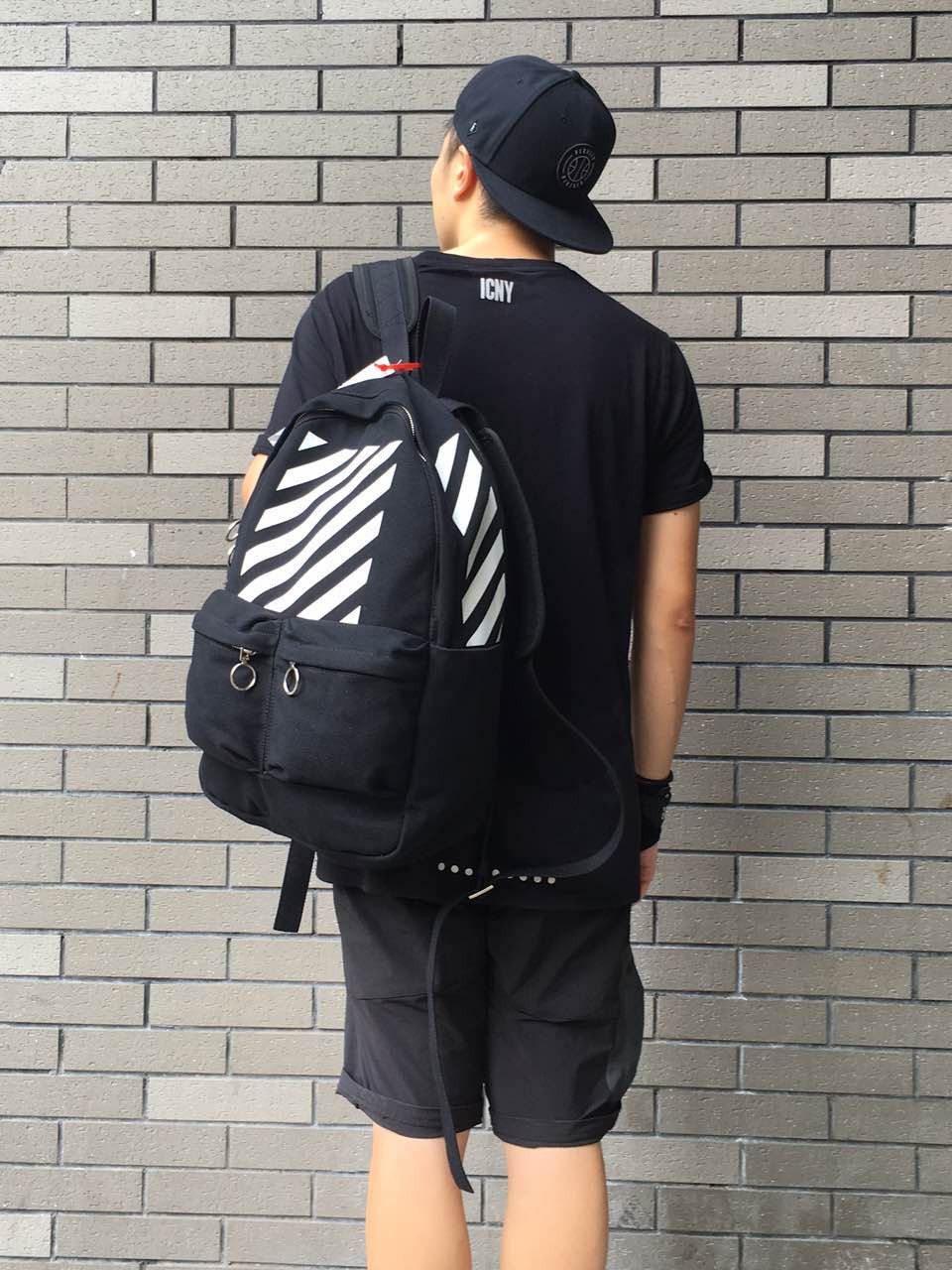 Off-White Off-White Black Diagonals Leather backpack | Grailed