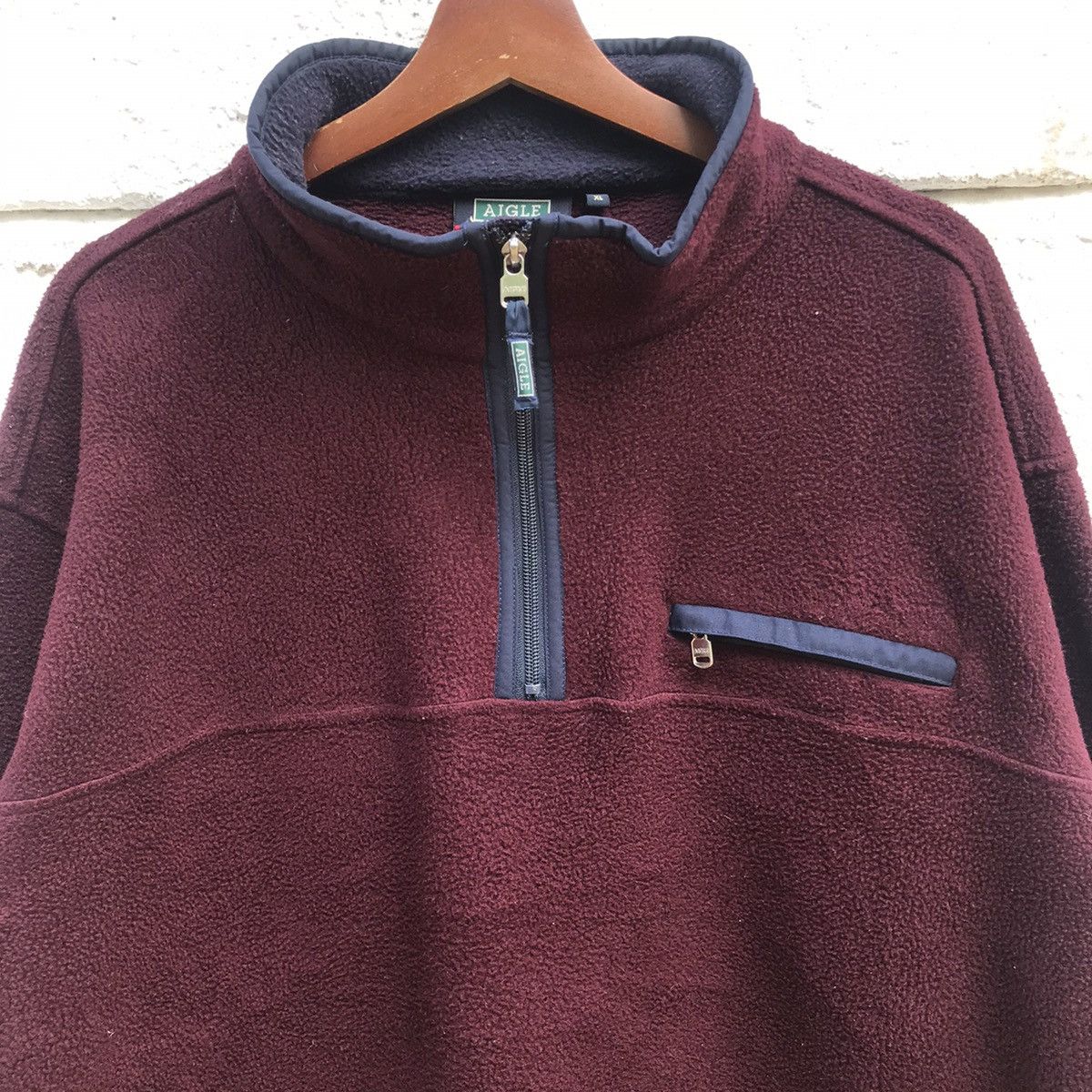 Aigle Vintage Aigle Polartec Half Zip Fleece Sweatshirt Size US XL / EU 56 / 4 - 4 Thumbnail