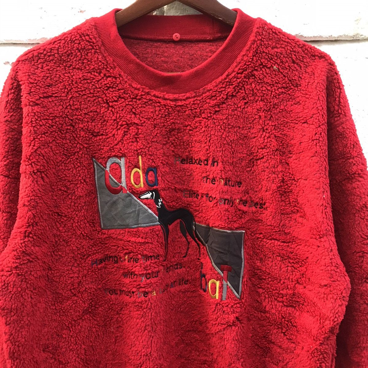 Japanese Brand Vintage AdaBat Fleece Crewneck Sweatshirt Size US M / EU 48-50 / 2 - 4 Thumbnail