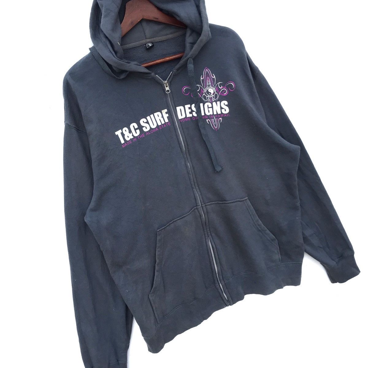 Vintage Vintage T&C Surf Design Hoodie Zipper Sweatshirt Size US L / EU 52-54 / 3 - 2 Thumbnail