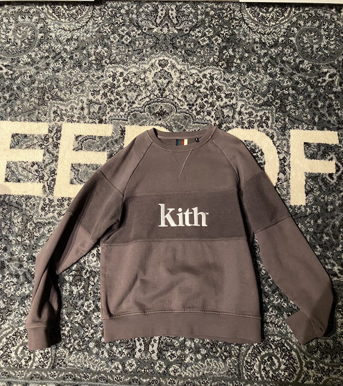 Kith KITH PANELED WILLIAMS CREWNECK BATTLESHIP Grailed