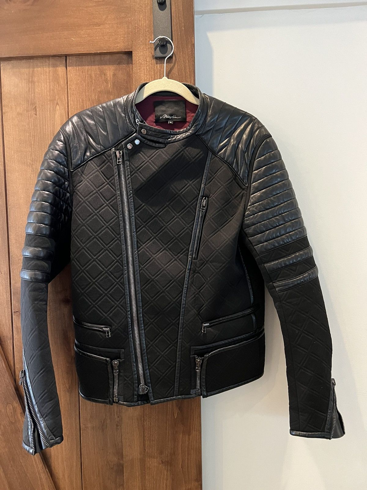 3.1 Phillip Lim 3.1 Phillip Lim leather and neoprene motocross Jacket size M Size US M / EU 48-50 / 2 - 2 Thumbnail