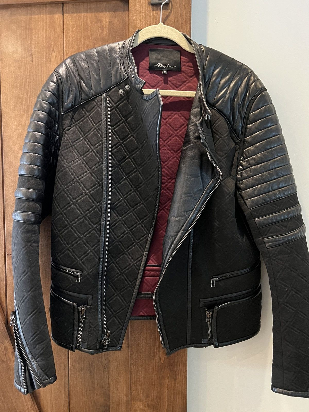 3.1 Phillip Lim 3.1 Phillip Lim leather and neoprene motocross Jacket size M Size US M / EU 48-50 / 2 - 4 Thumbnail