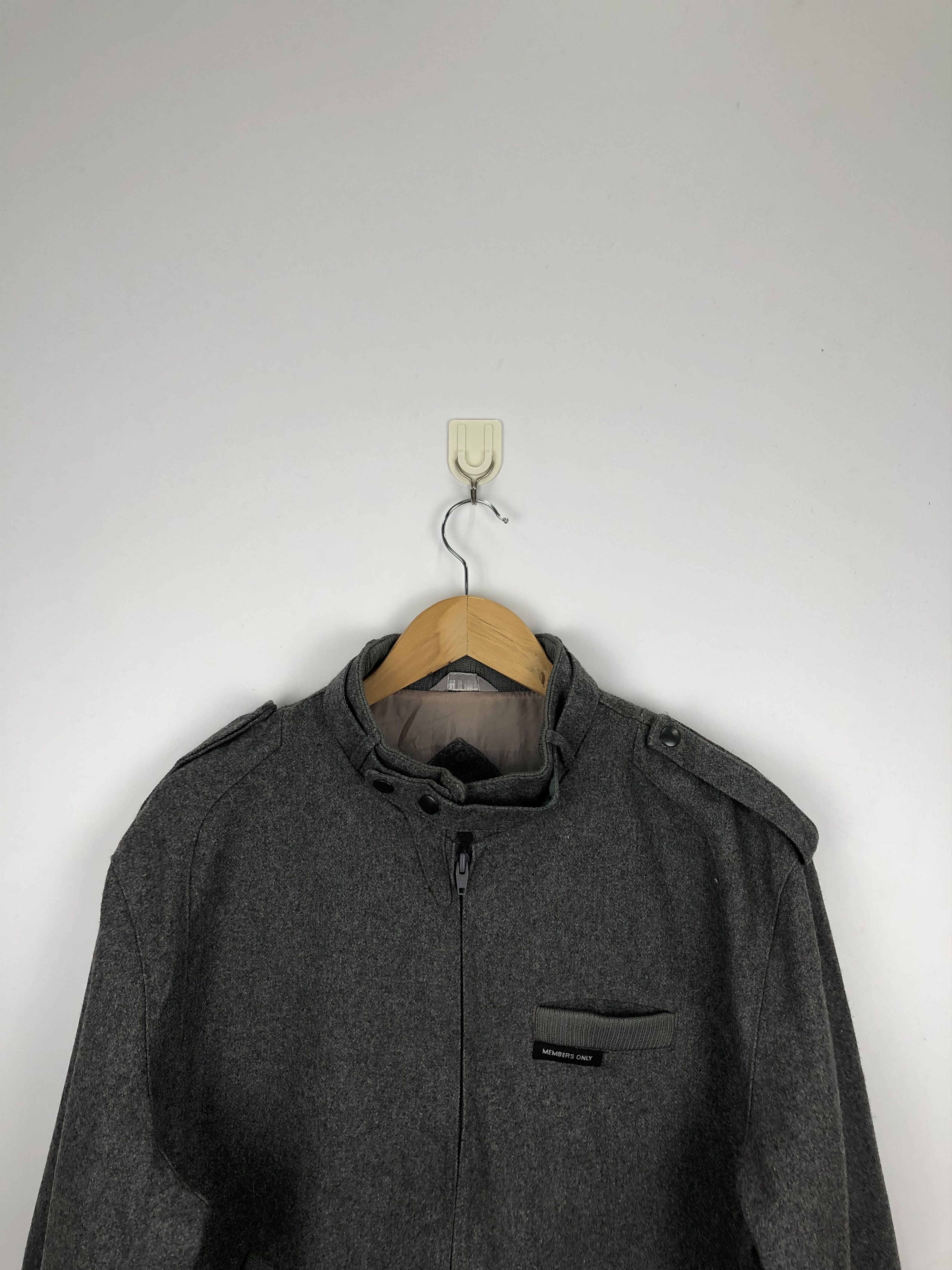 Members Only Vintage 90s Members Only Zipper Wool Jacket V0442 Size US L / EU 52-54 / 3 - 2 Thumbnail