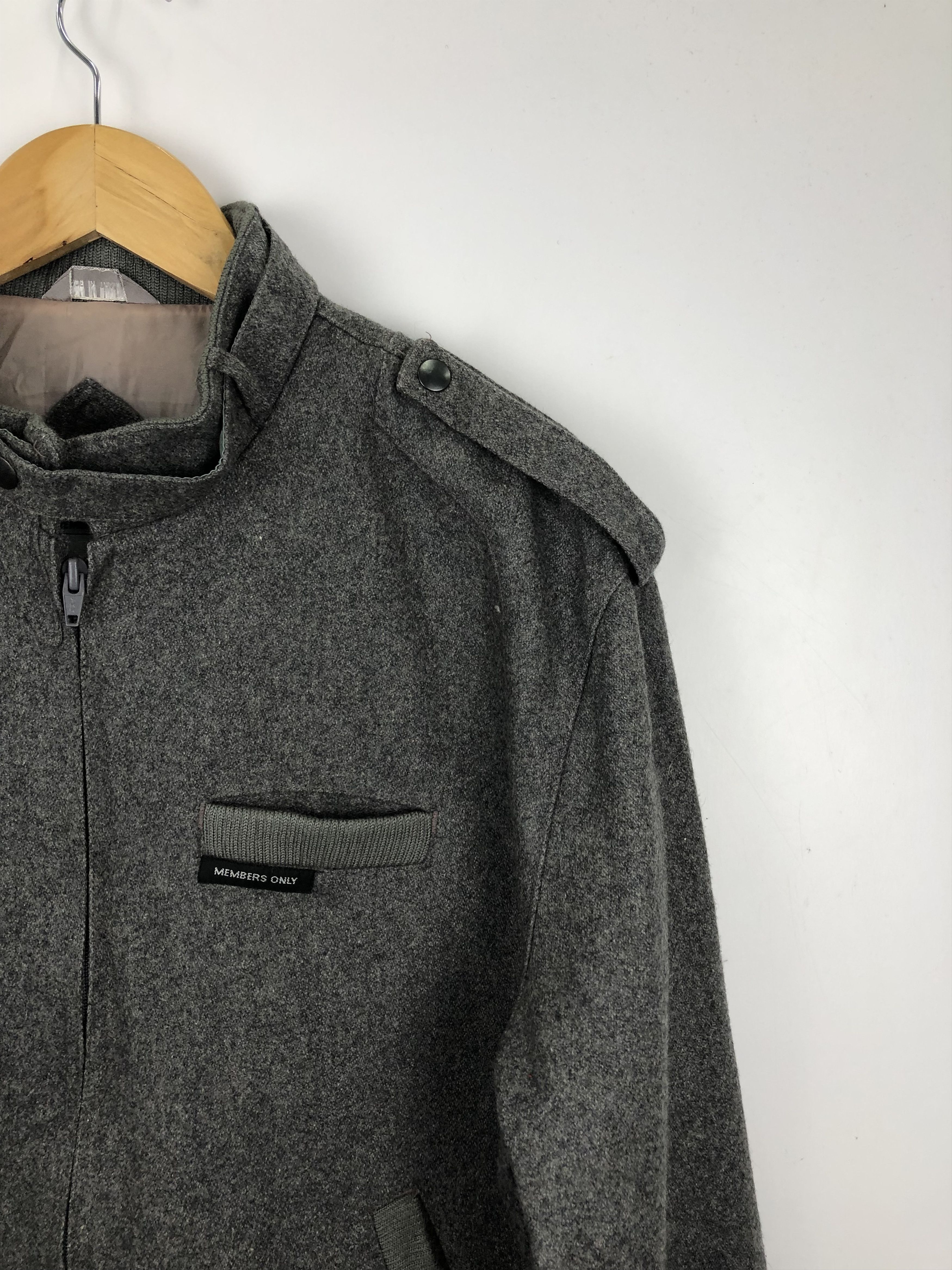 Members Only Vintage 90s Members Only Zipper Wool Jacket V0442 Size US L / EU 52-54 / 3 - 9 Thumbnail