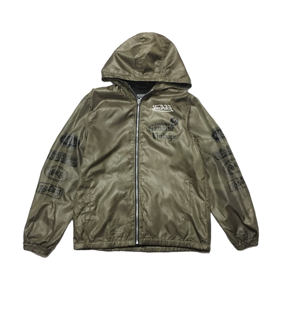 Von Dutch Von Dutch Nylon Hoodie Jacket Very Cool Design Size US S / EU 44-46 / 1 - 1 Thumbnail