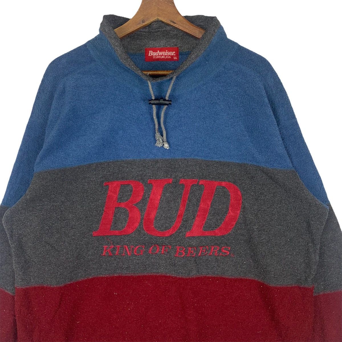 Budweiser Budweiser Embroider Spellout Turtle Neck Fleece Sweatshirt Size US XL / EU 56 / 4 - 2 Thumbnail
