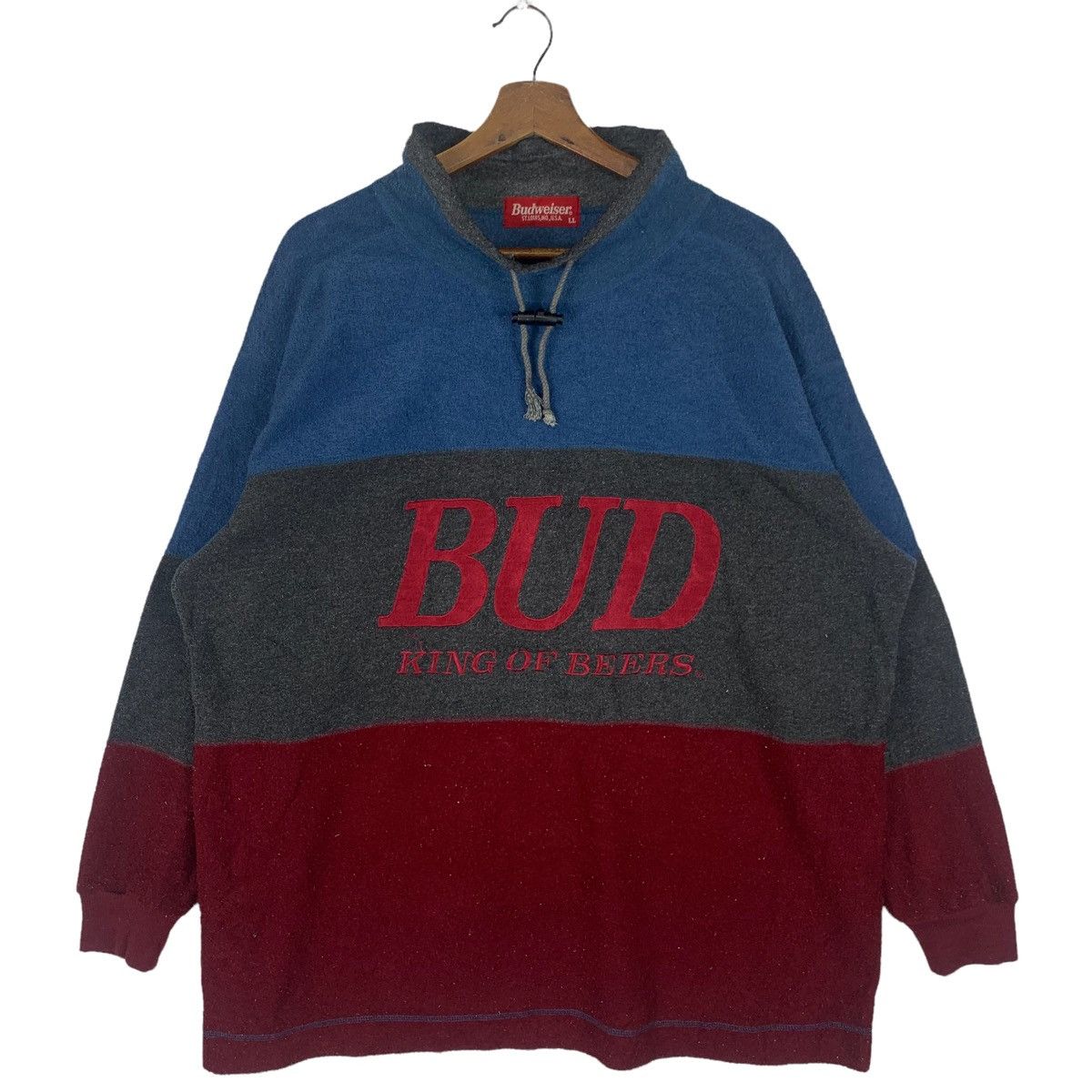 Budweiser Budweiser Embroider Spellout Turtle Neck Fleece Sweatshirt Size US XL / EU 56 / 4 - 1 Thumbnail