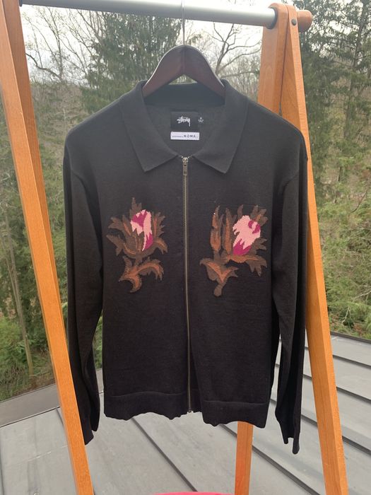 Stussy Stussy x NOMA T.d floral knit cardigan zip up | Grailed