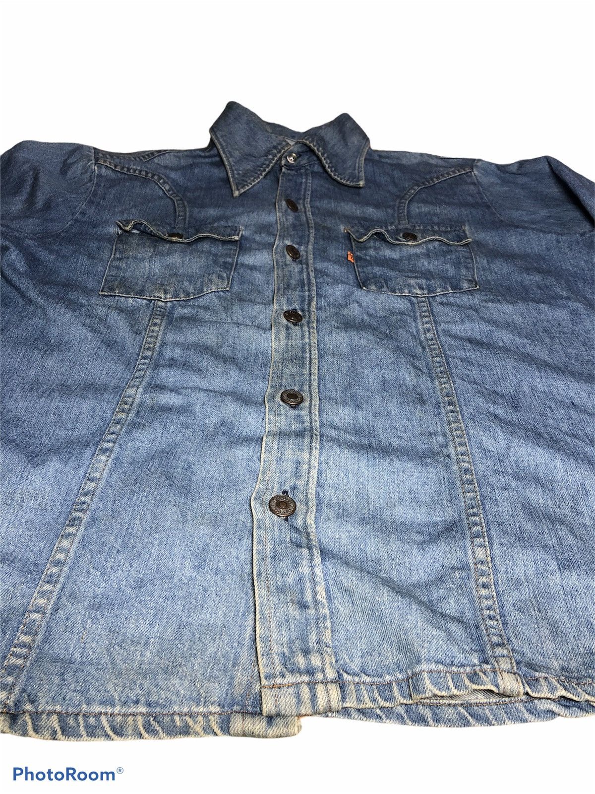 Levi's VINTAGE 70s/early 80s LEVIS ORANGE TAB BUTTON DENIM JACKET Size US XL / EU 56 / 4 - 3 Thumbnail