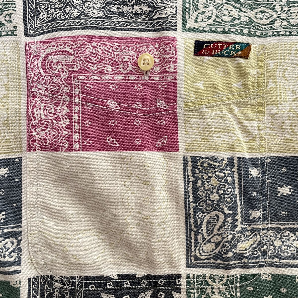 Cutter & Buck × Vintage Cutter & Buck Bandana Patchwork Style Button-up Shirt Size US XL / EU 56 / 4 - 5 Thumbnail