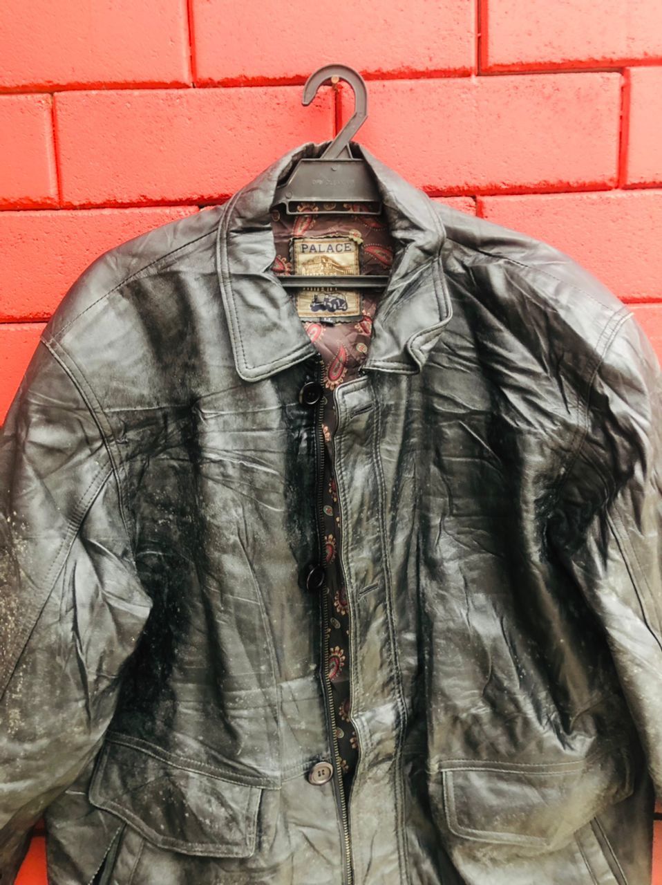 Japanese Brand Vintage PALACE Designer Fashion Style Leather Jacket Size US L / EU 52-54 / 3 - 3 Thumbnail