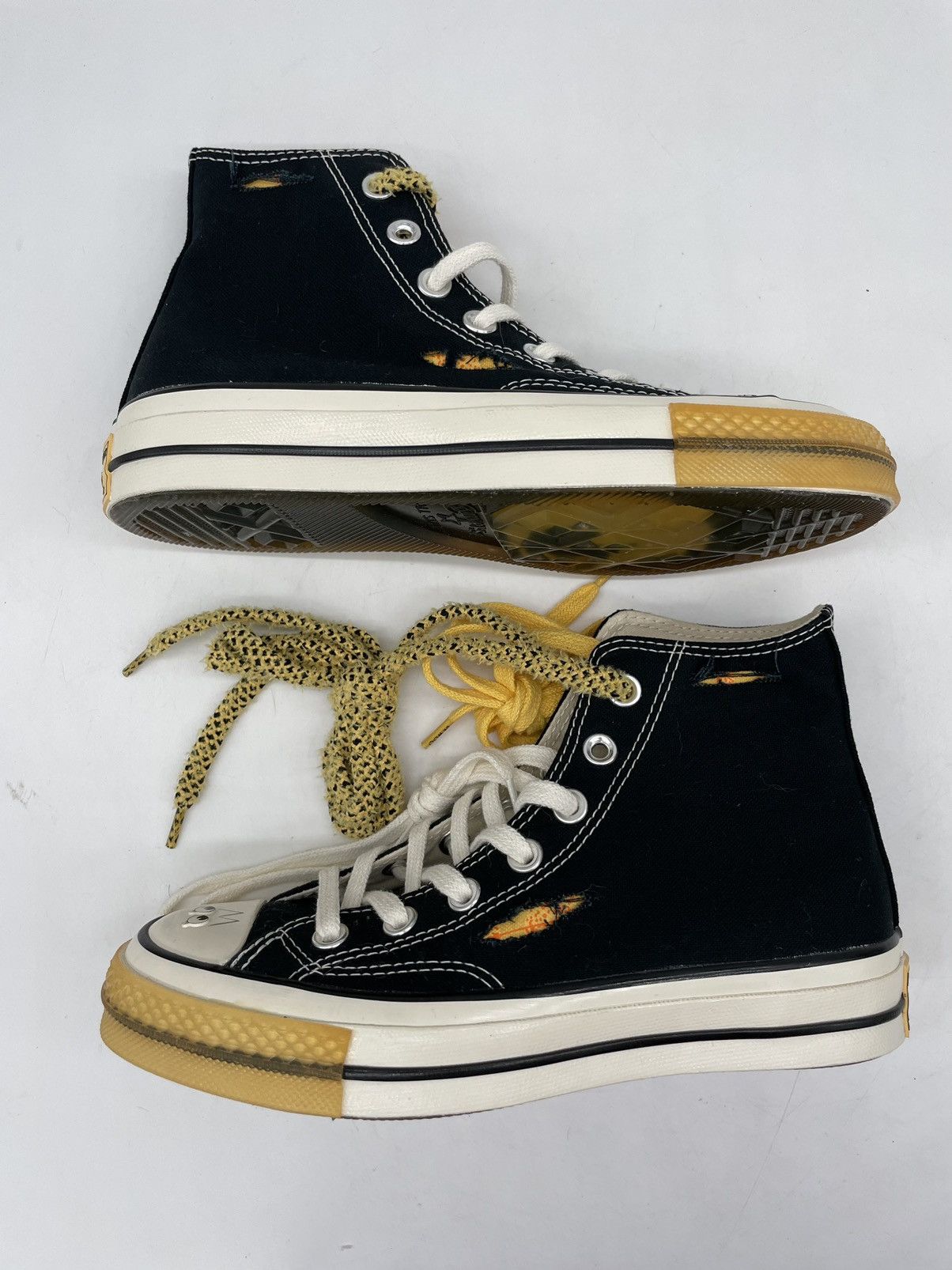 Converse Size 4 Dr. Woo Converse Chuck Taylor 70 High Black Ripped ...