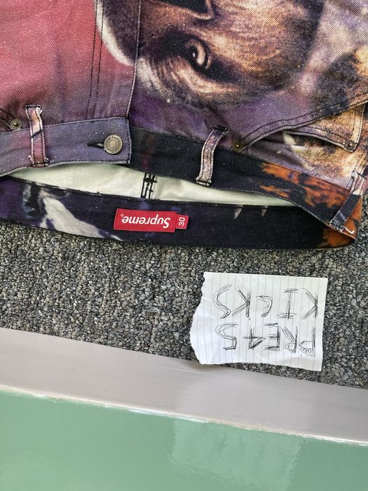 Supreme Supreme Eagle Double Knee Denim Painter Pant 30 pink | Grailed