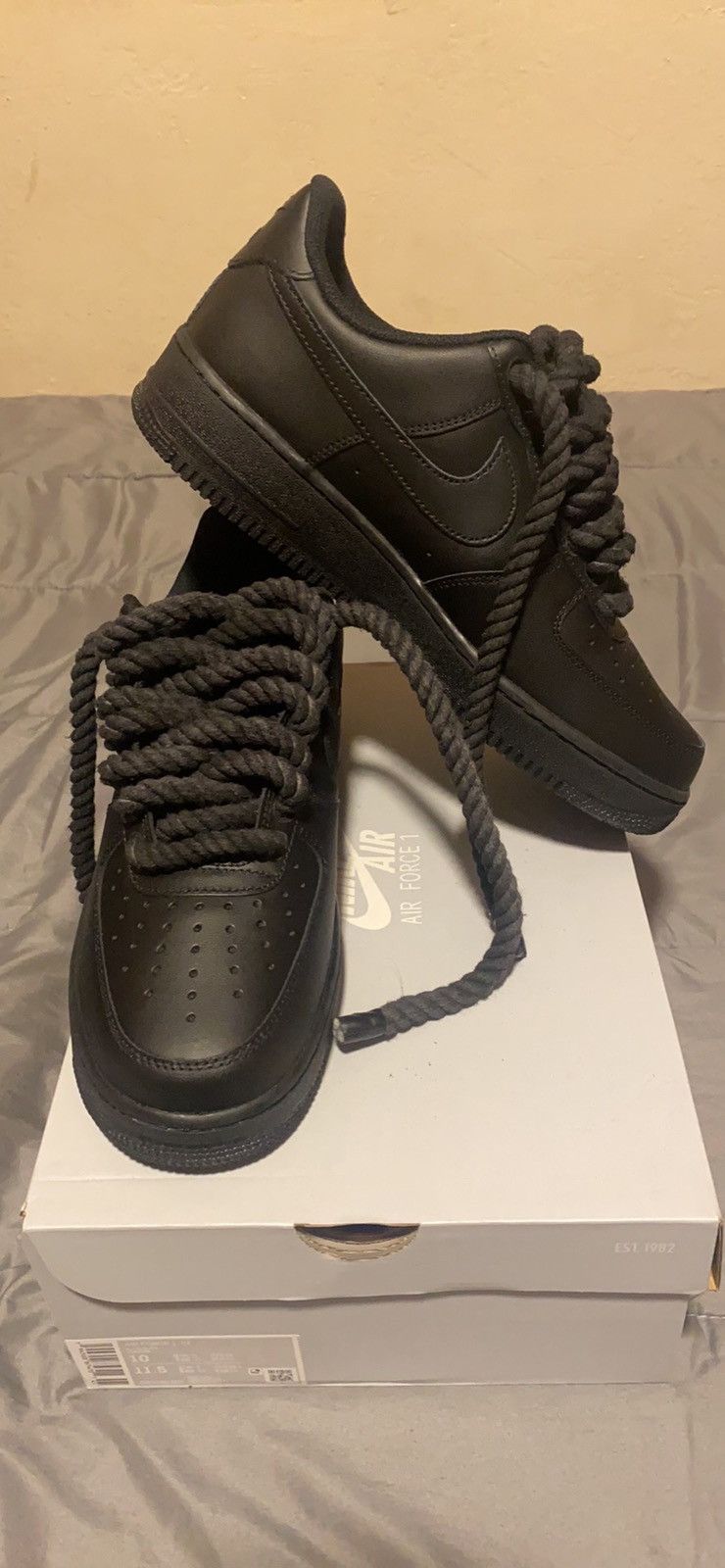 Nike Blk Nike Rope Lace Af1 | Grailed
